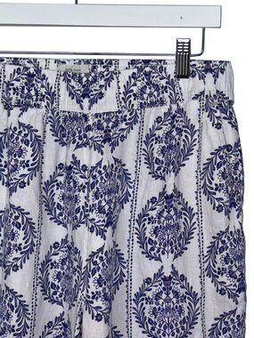 Joie 100% Linen Blue & White Wide Leg Pants - Size M